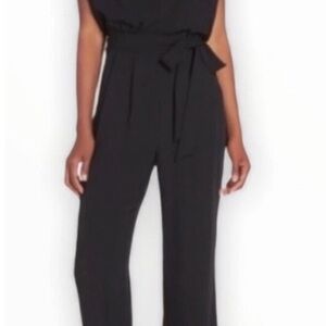 Eliza J Black Tie-Waist Jumpsuit
